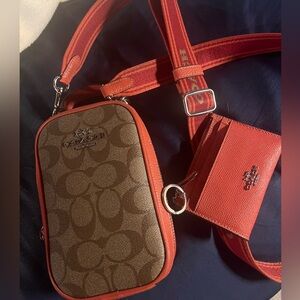 Coach crossbody with matching wallet. Used but almost new.